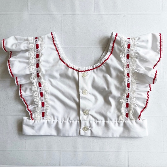 Vintage Handmade Plaid Girl Dress with Matching Bib Apron - Picture 7 of 16